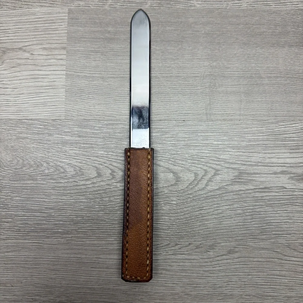 Vintage Aachen Germany Design Stainless Steel Letter Openers With‎ Leather Case